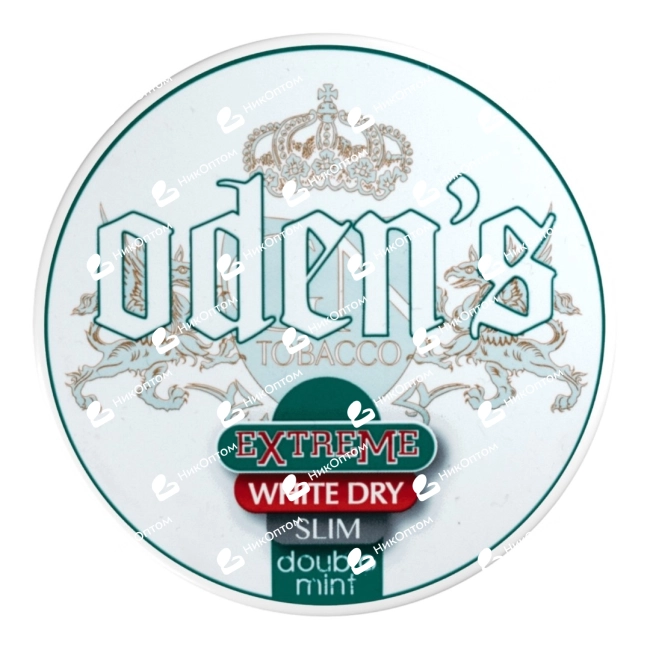Oden's - White Dry Slim - Double Mint 13g — купить снюс оптом в НикОптом