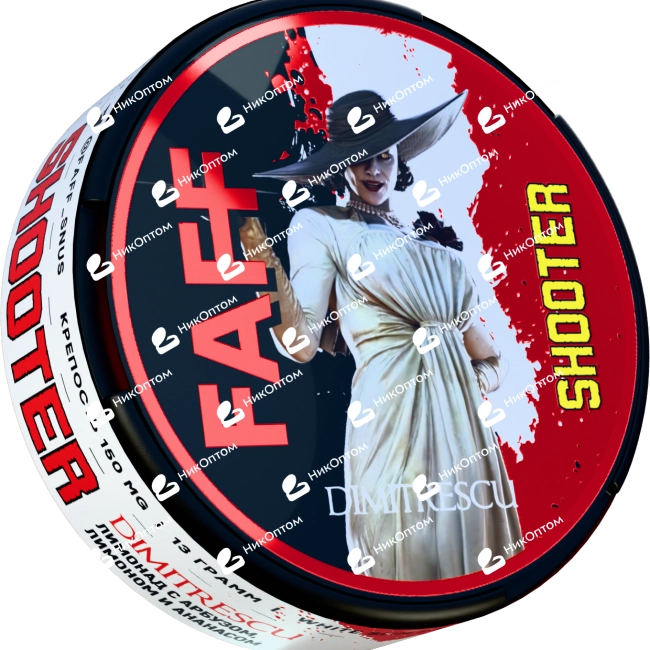FAFF. - SHOOTER - DEMITRESCUI - Лимонад с Арбузом, Лимоном и Ананасом (150mg) — купить снюс оптом в НикОптом