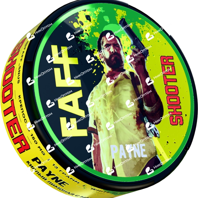 FAFF. - SHOOTER - PAYNE - Кислый Лимонад с Маракуйей (150mg) — купить снюс оптом в НикОптом