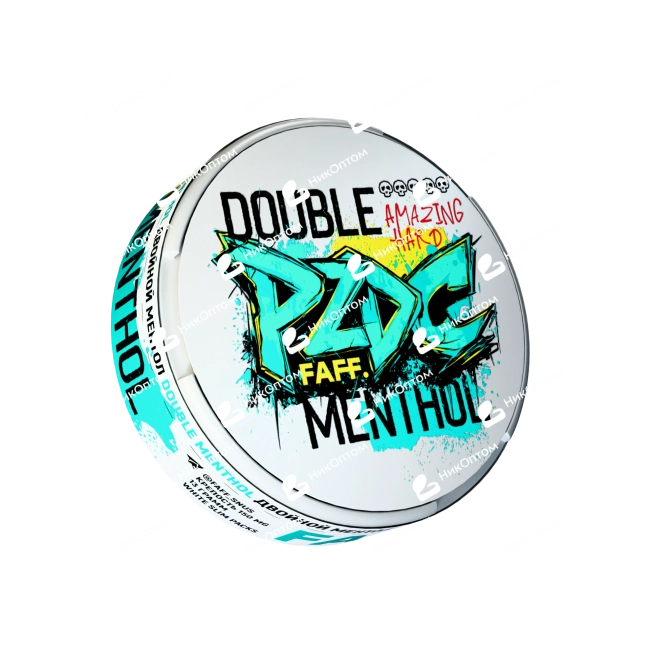 FAFF. - PZDC - Double Menthol - Двойной ментол (150mg) — купить снюс оптом в НикОптом