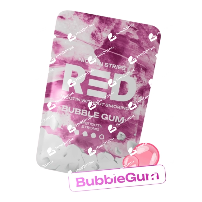 RED - BUBBLEGUM (60mg) — купить снюс оптом в НикОптом