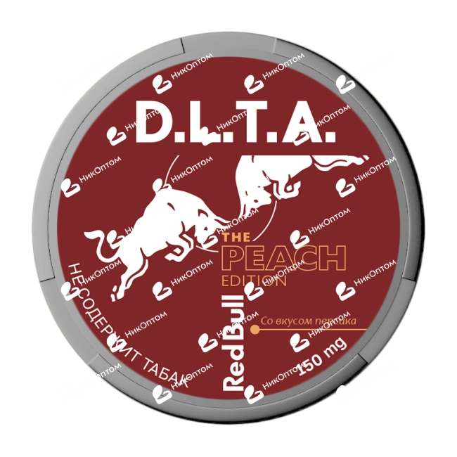 D.L.T.A. - RED BULL - Персик (150mg) — купить снюс оптом в НикОптом