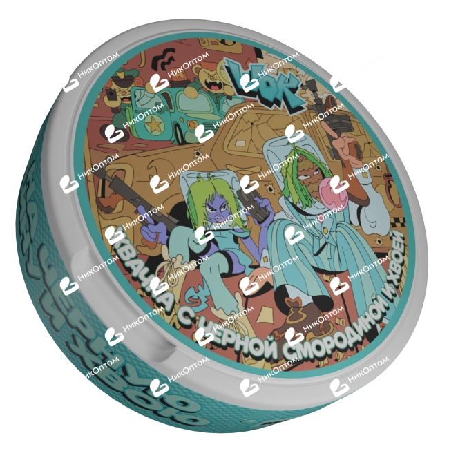 ШОК - Жвачка с чёрной смородиной и хвоей (150mg) — купить снюс оптом в НикОптом