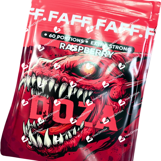 DOZA by FAFF. - RASPBERRY - Малина (75mg) — купить снюс оптом в НикОптом