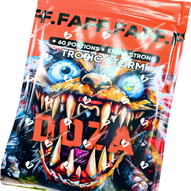 DOZA by FAFF. - TROPIC STORM - Апельсин и манго (75mg) — купить снюс оптом в НикОптом
