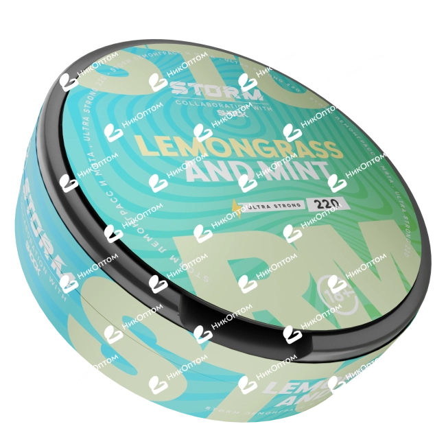 ШОК - STORM - LEMONGRASS & MINT (220mg) — купить снюс оптом в НикОптом