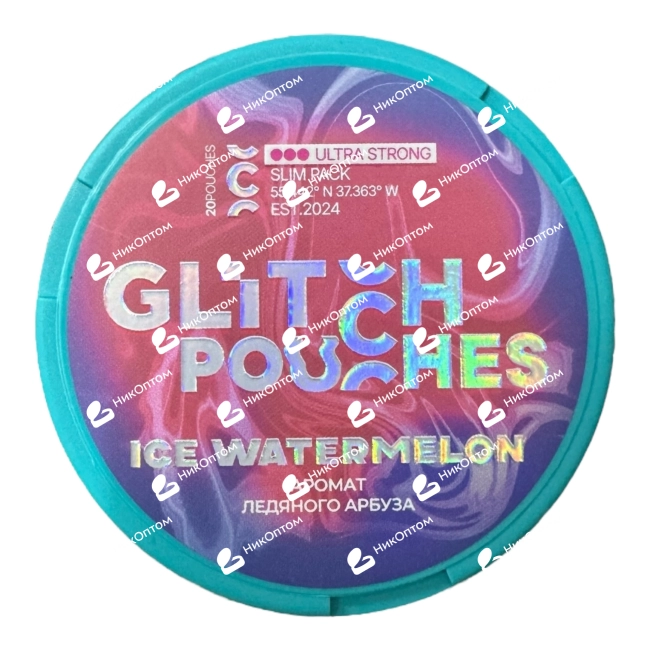 GLITCH - ICE WATERMELON (200mg) — купить снюс оптом в НикОптом