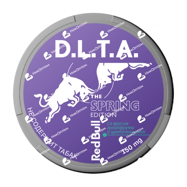 D.L.T.A. - RED BULL - Грейпфрут и цветочные ноты (150mg) — купить снюс оптом в НикОптом