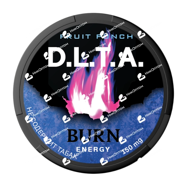D.L.T.A. - BURN ENERGY - FRUIT PUNCH (150mg) — купить снюс оптом в НикОптом