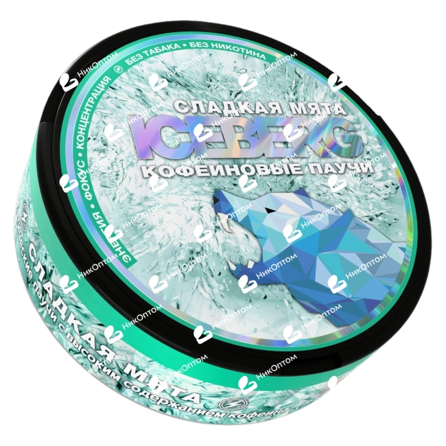 ICEBERG - Кофеиновые Паучи - 19% - SWEET MINT - Сладкая мята — купить снюс оптом в НикОптом