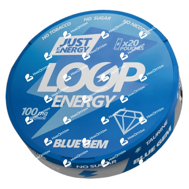 LooP - COFFEINE - BLUE GEM - Тропический лёд (100mg) — купить снюс оптом в НикОптом