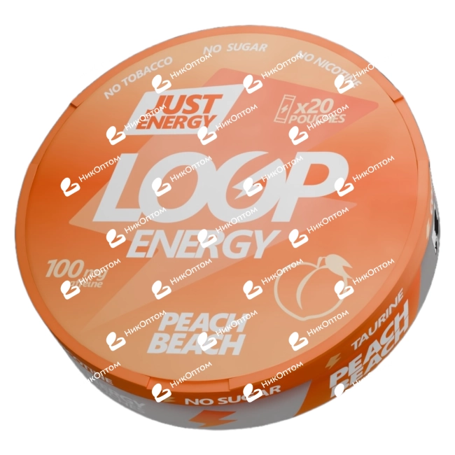LooP - COFFEINE - PEACH BEACH - Персик (100mg) — купить снюс оптом в НикОптом
