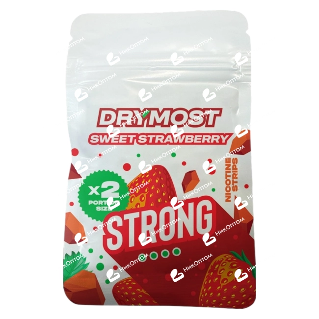 DRYMOST - STRONG - SWEET STRAWBERRY - Сладкая Клубника — купить снюс оптом в НикОптом