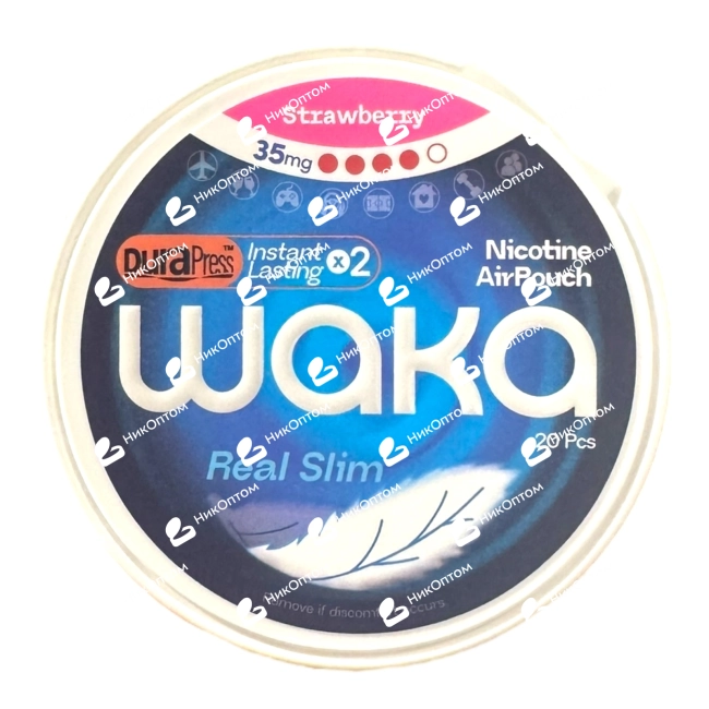 WAKA - AirPouch - STRAWBERRY (35mg) — купить снюс оптом в НикОптом
