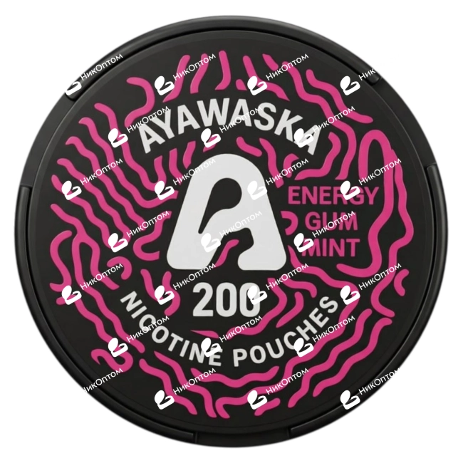 AYAWASKA - ENERGY GUM MINT (200mg) — купить снюс оптом в НикОптом