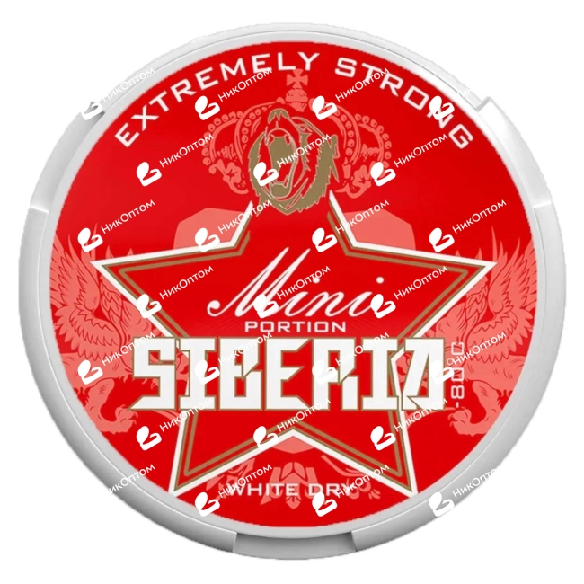 SIBERIA - SLIM - 43mg - 9gr - WHITE DRY (original) — купить снюс оптом в НикОптом