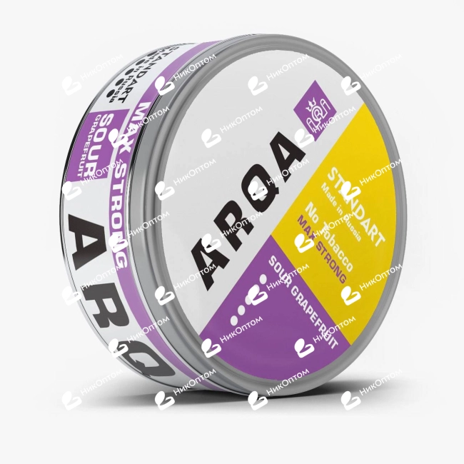 ARQA - MAX STRONG (Standart) - Sour Grapefruit (100mg) — купить снюс оптом в НикОптом