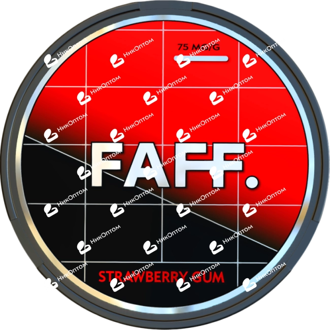 FAFF. - 75mg - STRAWBERRY GUM — купить снюс оптом в НикОптом