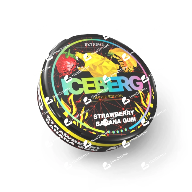 ICEBERG - Strawberry Banana Gum (130mg) — купить снюс оптом в НикОптом