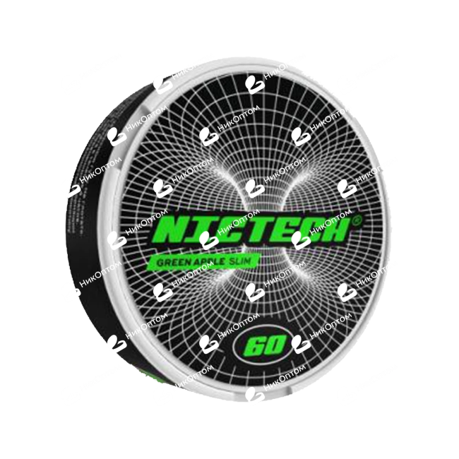 NICTECH - Green Apple (60mg) — купить снюс оптом в НикОптом
