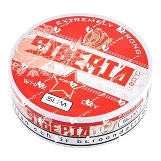 SIBERIA Red (Slim) - White Dry - 13g — купить снюс оптом в НикОптом