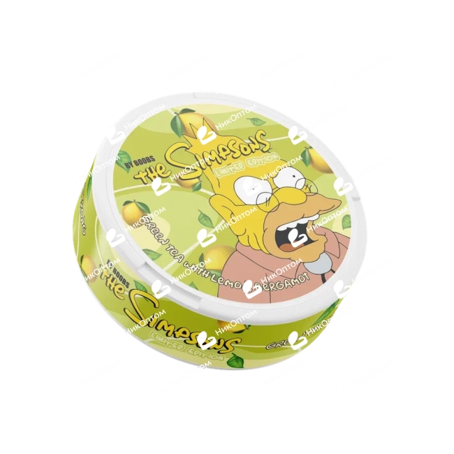 The Simpsons - ЭЙБ - Зелёный чай с лимоном и бергамотом (150mg) — купить снюс оптом в НикОптом