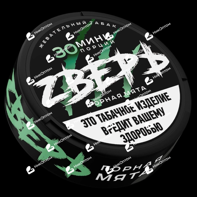 ZВЕРЬ - ЧЗ (акциз) - 10gr - Горная Мята — купить снюс оптом в НикОптом